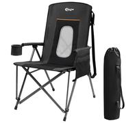 Portal Chaise Pliante Camping - jusqu'à 180 kg Dossier Haut avec Poche latérale Porte-Boisson