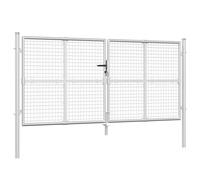 Portal De Jardin Maille Argenté 300x175 Cm Acier Galvanisé Vidaxl Vidaxl
