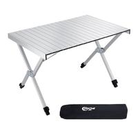 Portal Table Camping Pliante Réglable 108x71cm, Alu Robuste 100KG, 4-6 Personnes. Portable avec Sac pour Jardin, Pique-Nique, Barbecue