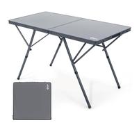 Portal Table de camping pliable - 120 x 60 cm - Extra large - En aluminium - Hauteur réglable - Pour 4 à 6 personnes - Table pliante - Idéale pour pique-nique, jardin, balcon, fête, camping-car