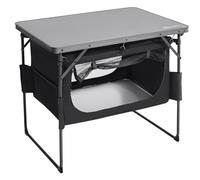 Portal Table de camping pliante avec placard amovible, table de pique-nique pliable en aluminium composite table de jardin d'extérieur table de jardin pliable durable pour barbecue, plage, camping-car
