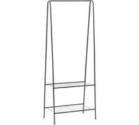 vidaXL Portant valet de chambre Noir – Étagère, vestiaire, porte‑manteau, penderie