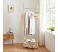 Portant à roulettes Risør acier 175 x 60 x 32 cm blanc