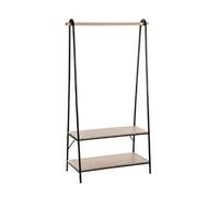 Portant à vêtement en bois et métal coloris naturel - L.95.5 x P.46 x H.164.5 cm --