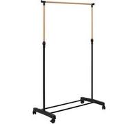 Generique Portant à Vêtements Ajustable Effet Bois 160 cm Noir