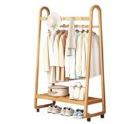 Portant à vêtements autonome avec tige de suspension et roues, organiseur de vêtements portable pour chambre à coucher et couloir