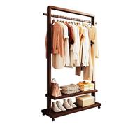 Portant à vêtements autonome - Présentoir à vêtements portable avec étagères et roues pour la vente au détail, organisateur de vêtements pour accrocher des articles, 120 cm