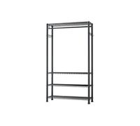 Portant à Vêtements Avec 4 Etagères Réglables Capacité 227kg Avec 1 Tringle
