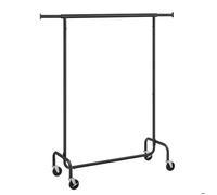 Portant à Vêtements avec Roulettes SONGMICS - Capacité de Charge 136 kg - Noir Mat