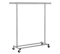 Portant à Vêtements avec Roulettes - SONGMICS - Tringle Extensible - Gris Tourterelle