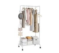 Portant à Vêtements avec Roulettes - TOYS SELLING - Porte Manteau Portant à Vêtement Penderie 59x35x150cm - blanc