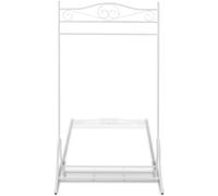 vidaXL Portant à Vêtements Blanc Acier Penderie Garde-robe Porte Manteau