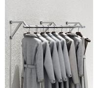 Portant à vêtements créatif et Simple en Acier Inoxydable, système d'étagères Robustes pour vêtements de Boutique, présentoir Mural Multifonctionnel avec Barre de Suspension, pour Chambre/bu
