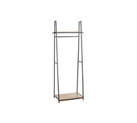 HAKU Armoire Debout chêne, Noir, MDF, métal - Dim.: L 68 cm x H 166 cm x P 40 cm, Style: Modern