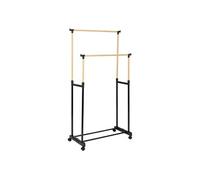 - Portant à Vêtements Double en Inox "Woody" 165cm Noir