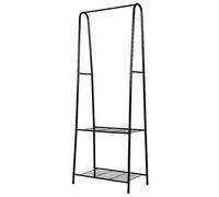 Portant à vêtements en acier avec rangement à chaussures 59,5x36,5x160cm Noir