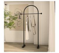 Portant à vêtements en arc - Cintre simple en métal avec barre transversale et étagère pour chambre à coucher, salon, magasin de vêtements - Élégant nizer à vêtements noir.