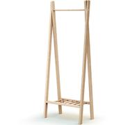 Portant à vêtements en bois de hêtre brut Essentiel
