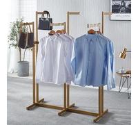 Portant à vêtements en métal, bras réglables pour suspension lourde, idéal pour les boutiques commerciales et les buanderies