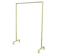 Portant à vêtements en métal doré pour le magasin et la maison Design loft industriel avec tuyaux en fonte malléable