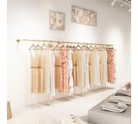 Portant À Vêtements En Métal Pour Tuyaux Industriels，porte-vêtement Mural en Fer Amovible Et Robuste Tige De Suspension Polyvalente，présentoir Créatif de Vêtements de Magasin de Vêtements Détail Dor