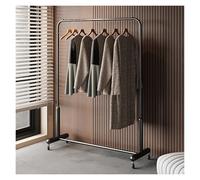 Portant à vêtements en métal robuste avec roulettes - Cintre portable pour placard, salon, chambre à coucher - Hauteur réglable - Noir (150 x 155 x 40 cm)