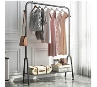 Portant à vêtements en métal robuste pour le séchage et l'organisation des vêtements, cintre robuste avec barre supérieure et rangement inférieur, idéal pour la maison et la buanderie