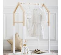 Portant À Vêtements Enfant maison Bois Blanc 60x100cm Multicolore TU