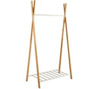 Portant à vêtements et chaussures - BOX AND BEYOND - YAKA - bambou/métal - beige - 173 x 50 x 93 cm