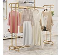 Portant À Vêtements Et Tendance À Double Barre, Portant Pour Suspendre Les Vêtements, Portant Robuste Pour La Maison, Idéal Pour Les Chambres, Doré(150x50x148.5cm)