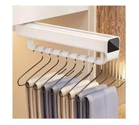 Portant à vêtements extensible à double rail réglable - Peu encombrant pour le rangement de la maison et du placard, et design polyvalent pour un accès facile