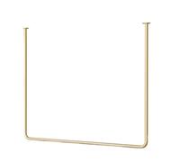 Portant à vêtements industriel mural en métal pour magasin de vêtements, style loft, étagère à vêtements en forme de U, support suspendu au plafond (180 x 130 cm)