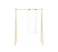 Portant à Vêtements Karup Hongi 150 avec Miroir , Pin Laqué Transparent