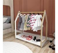 Portant à vêtements Langeskov de forme cabane pour enfant 78 x 75 x 35 cm blanc [en.casa] Blanc G