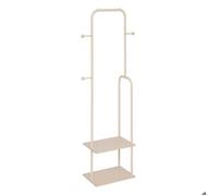 5five Portant à vêtements Liny 2 étagères métal et bois barre simple Argile