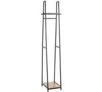 HAKU Möbel Armoire Debout chêne, Noir, MDF, métal - Dim.: L 38 cm x H 166 cm x P 40 cm, Style: Modern