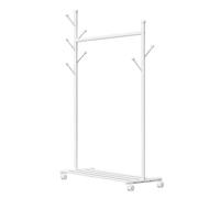 Portant à vêtements Mobile à roulettes, Tringle en métal, Cintre autoportant pour Chambre, buanderie ou Magasin, Robuste et élégant (55 x 170 x 43 cm)