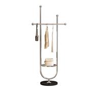 Portant à vêtements moderne et minimaliste avec base et plateau en marbre - Porte-manteau autonome pour manteaux, chapeaux, écharpes, sacs à main - Rangement élégant pour entrée, couloir, chambre à