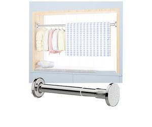 Portant à vêtements mural télescopique dissimulé, portant à vêtements pliant sans perçage, for balcons, rebords de fenêtre et usage intérieur(4.9~8.2 feet)