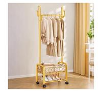 Portant à vêtements portable en métal avec roulettes, cintre réglable avec étagère de rangement, idéal pour chambre à coucher et salon, 80 cm, design robuste
