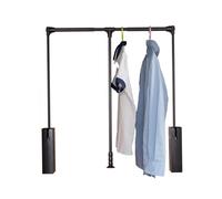 Portant à vêtements réglable à tirer vers le bas, 510-1210 mm, levage télescopique avec retour doux, capacité de poids 20 kg pour l'organisation de l'armoire