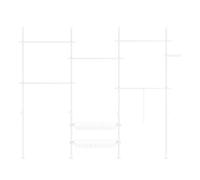 SoBuy Portant à vêtements blanc réglable 65 kg