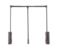 Portant à vêtements rétractable Home - Barre de suspension télescopique réglable (930-1250 mm) | Porte-manteau à fermeture douce, capacité de charge de 20 kg | Organiseur de placard doré peu encombran