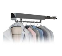 Portant à vêtements rétractable très résistant avec capacité de charge de 30 kg pour économiser de l'espace pour les petites pièces, parfait pour le rangement de la chambre à coucher et de la salle de