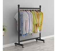 Portant à vêtements robuste avec roulettes - Cintre sur pied pour présentation de vente au détail - Organisateur de magasin de vêtements portable - Solution de rangement réglable