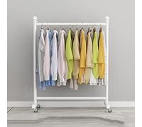 Portant à vêtements robuste avec roulettes, présentoir à vêtements pour vente au détail, cintre autoportatif, organisateur de rangement de vêtements, étagères de présentation durables