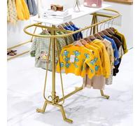 Portant à vêtements Rond, Portant à vêtements sur Pied avec Plateau de Rangement, présentoir pour vêtements de Vente au détail, pour Chambres,commerces et Grands centres commerciaux