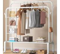 Portant à vêtements rotatif à 360° avec 4 couches de rangement robuste et multifonction Burro Ropa avec roulettes Perchero.