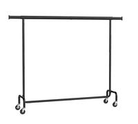 Portant à Vêtements - SONGMICS - Roulettes - Extensible - Charge Lourde 110 kg - Métal Chromé Noir