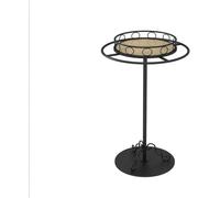 Portant à vêtements, support à vêtements rotatif avec dessus rond, support à vêtements rond autonome, présentoir à vêtements en métal pour suspendre des vêtements, organisateur de